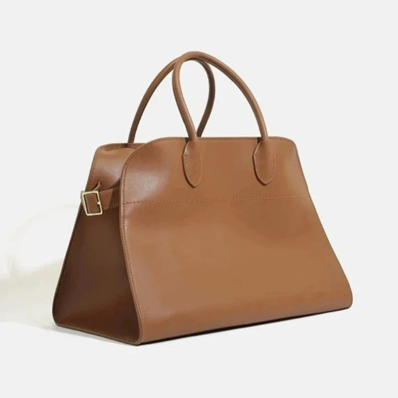 Sac marron fourre-tout de grande taille à main
