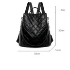 Sac matelassé femme en simili noir porté main ou dos