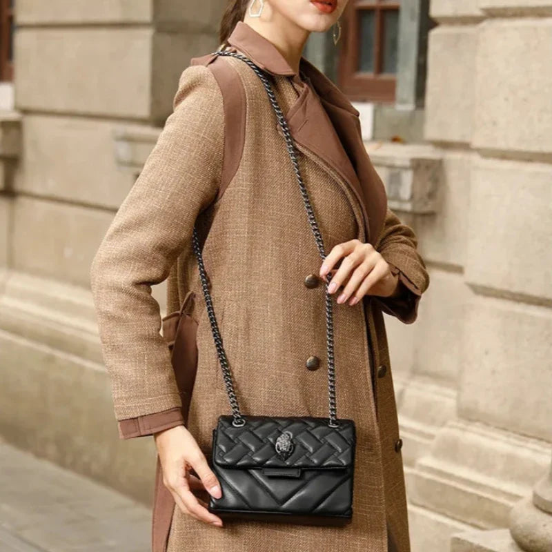 Sac matelassé noir à chaîne