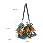 Sac multicolore à franges porté à la main