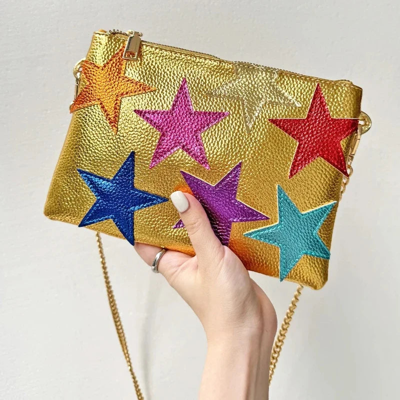 Sac multicolore orné de motifs d’étoiles