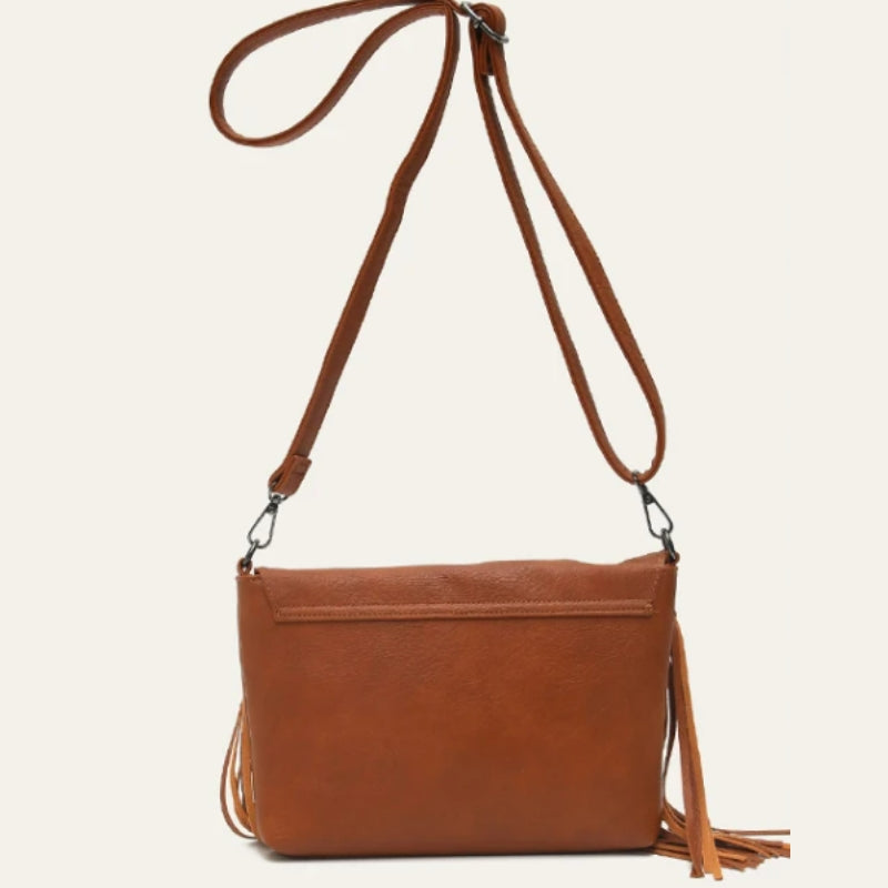 Sac muni d’une bandoulière et de franges