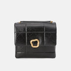 Sac noir à effet matelassé façon mallette