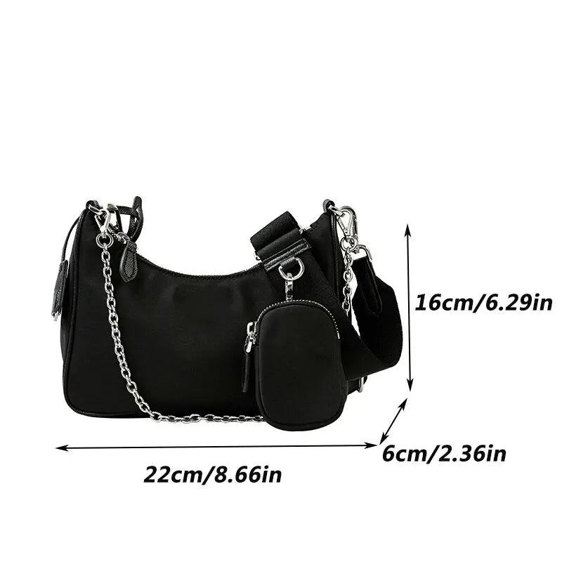 Sac noir à main imperméable et tendance