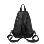 Sac noir compact femme, à dos et à main