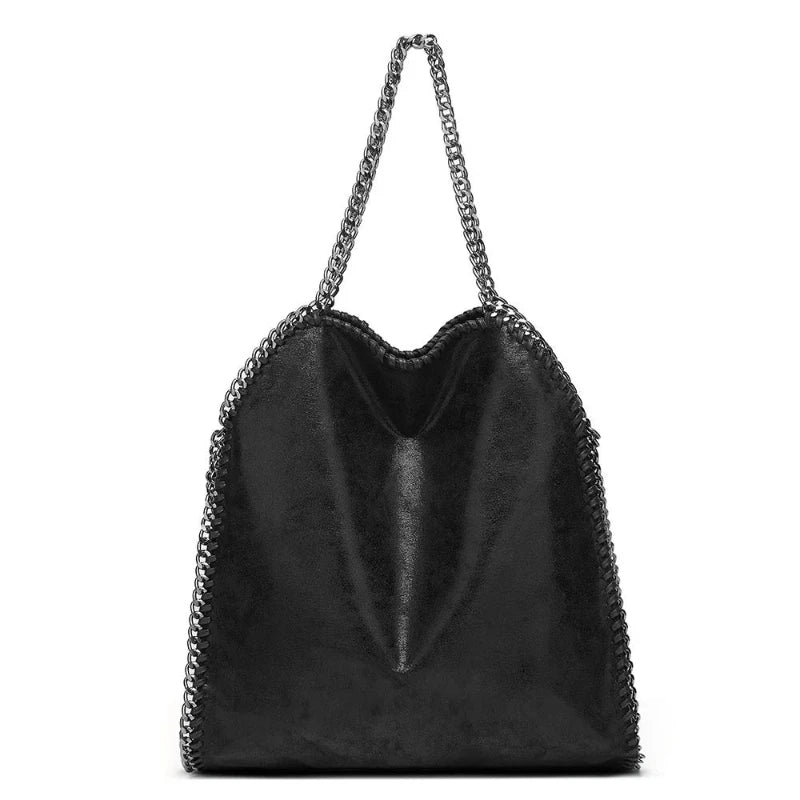 Sac noir pour femme au format souple avec bandoulière