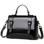 Sac noir pour femme en cuir au look cartable