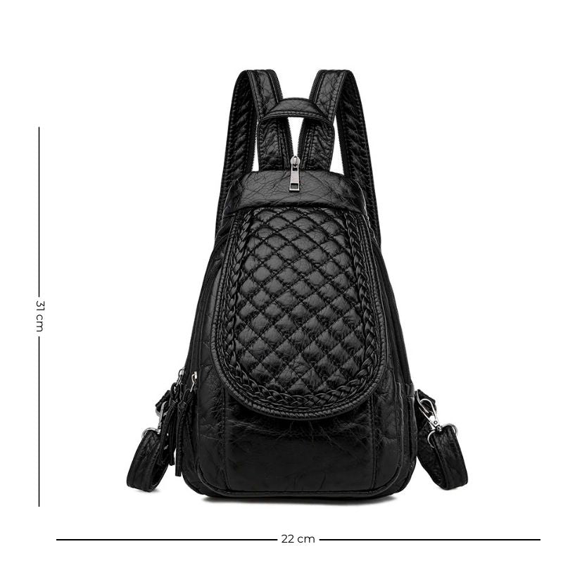 Sac noir pour femme, porté main ou dos