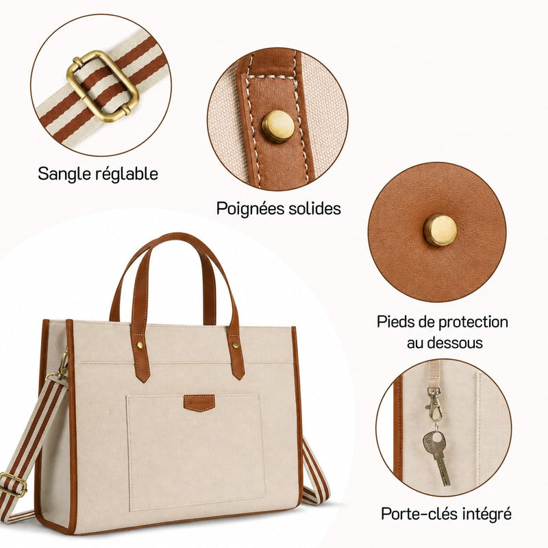 Sac ordinateur portable destiné aux femmes