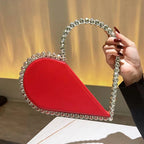 Sac orné de strass en forme de cœur pour mariage