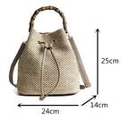 Sac paille façon seau