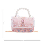 Sac pailleté avec perles pour petite fille