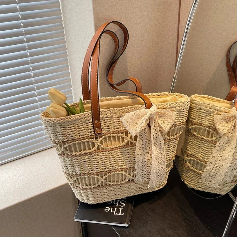 Sac panier à main d’inspiration vintage