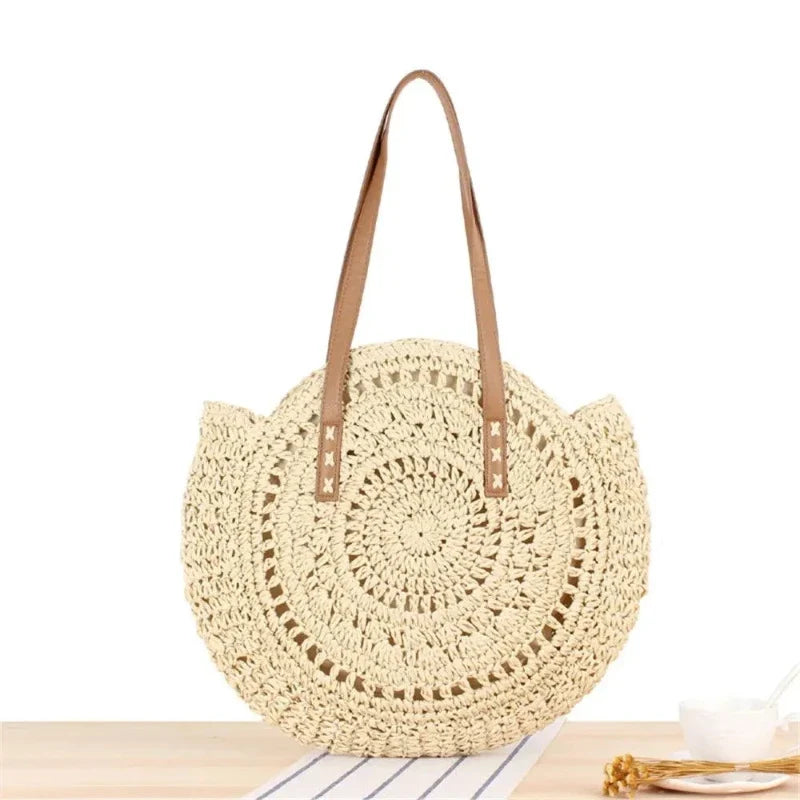 Sac panier circulaire bohème à main