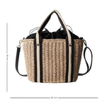 Sac panier en paille à porter en bandoulière