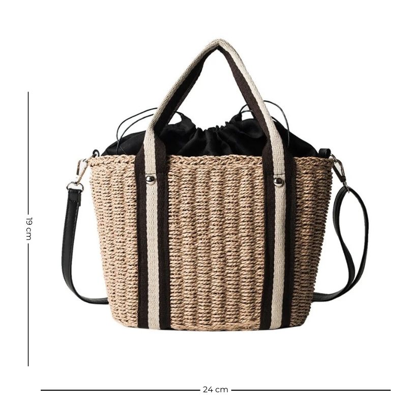 Sac panier en paille à porter en bandoulière