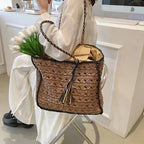 Sac panier style bohème chic à main