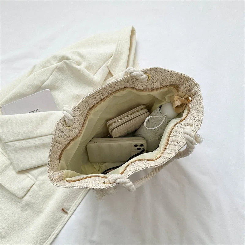 Sac plage au style panier
