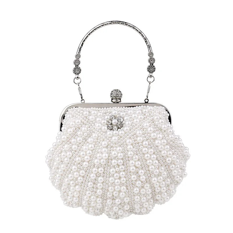 Sac pochette de soirée au design coquillage