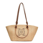 Sac polyvalent en paille beige