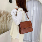 Sac porté bandoulière effet croco
