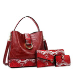 Sac porté main pour femme avec portefeuille coordonné