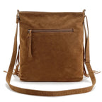 Sac pour femme à bandoulière en simili suédine marron