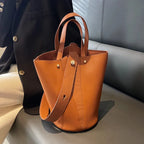 Sac pour femme façon seau luxueux marron