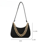 Sac pour femme format baguette à chaîne porté main