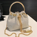 Sac pour femme forme bourse luxueuse à strass