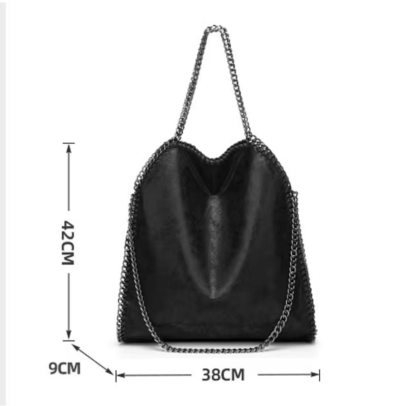 Sac pour femme noir souple avec bandoulière