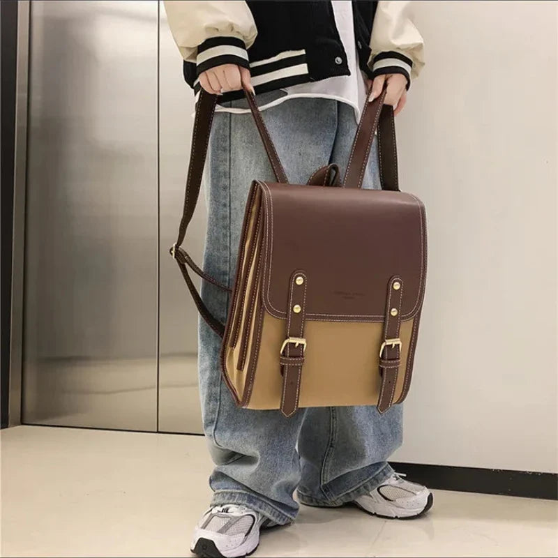 Sac pour femme style cartable rétro
