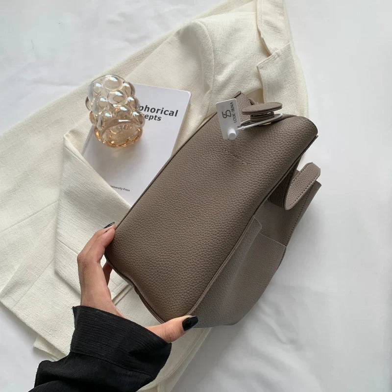 Sac pour femme style seau marron