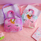 Sac pour fille représentant une licorne en peluche