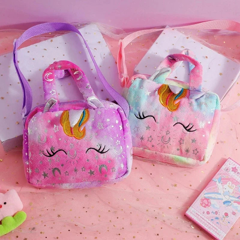 Sac pour fille représentant une licorne en peluche