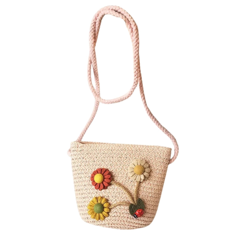 Sac pour fillette en matière paille