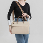 Sac pour ordinateur femme en nylon beige
