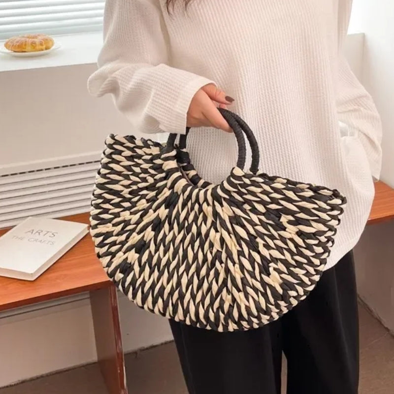 Sac prestige confectionné en paille