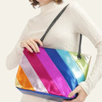 Sac rayé multicolore à l’allure design
