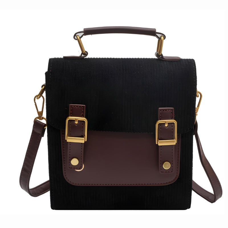 Sac rétro à main façon cartable