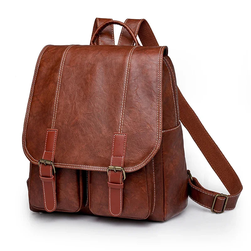 Sac rétro chic de type cartable femme