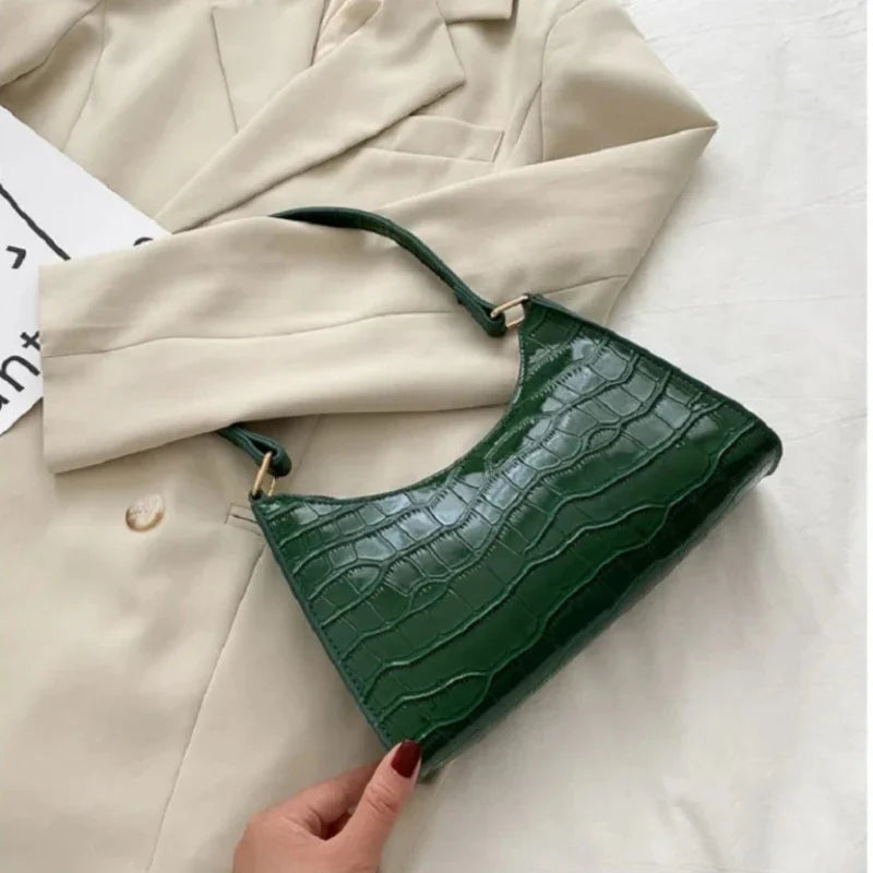Sac rétro en simili de forme baguette