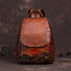 Sac rétro féminin à porter main ou dos avec dessin