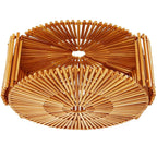 Sac rond effet osier marron au style sophistiqué