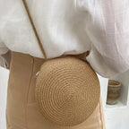 Sac rond petit format en paille