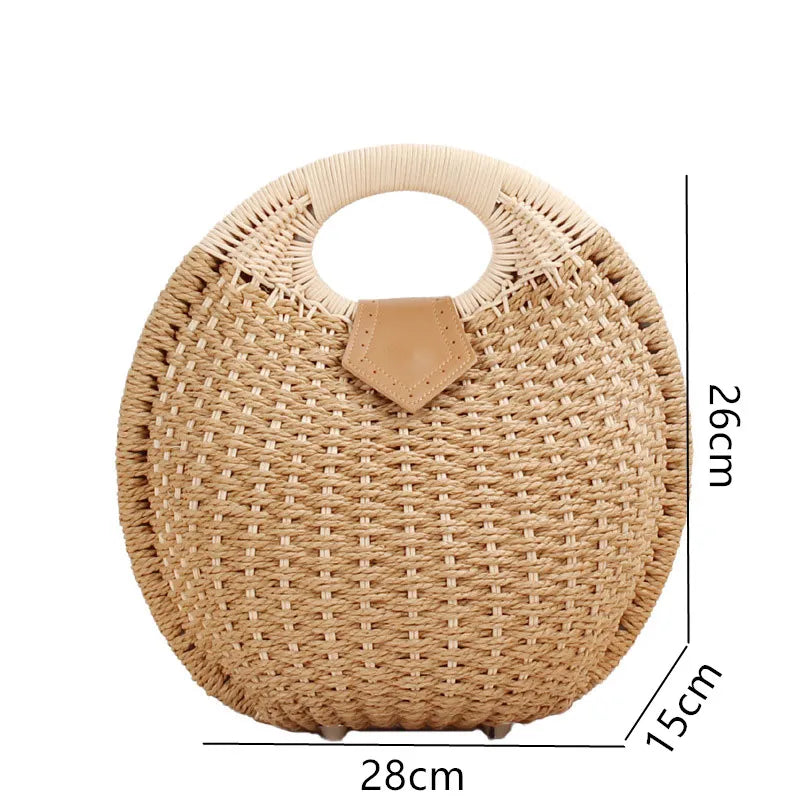 Sac rotin élégant de forme ronde