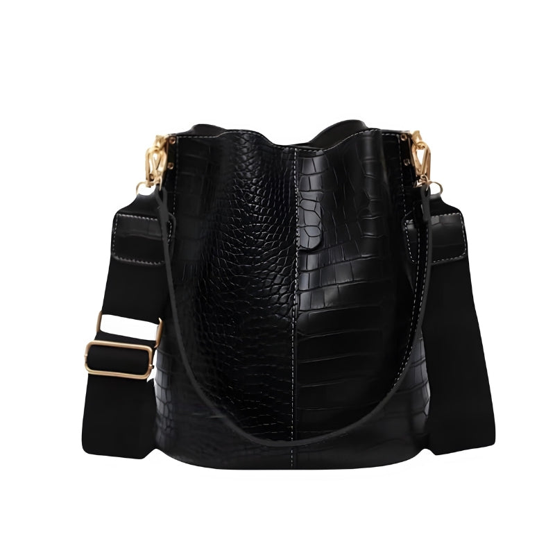 Sac seau à motif croco