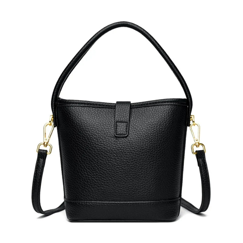 Sac seau avec port à main et bandoulière