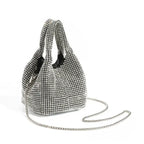 Sac seau brillant à strass pour femme