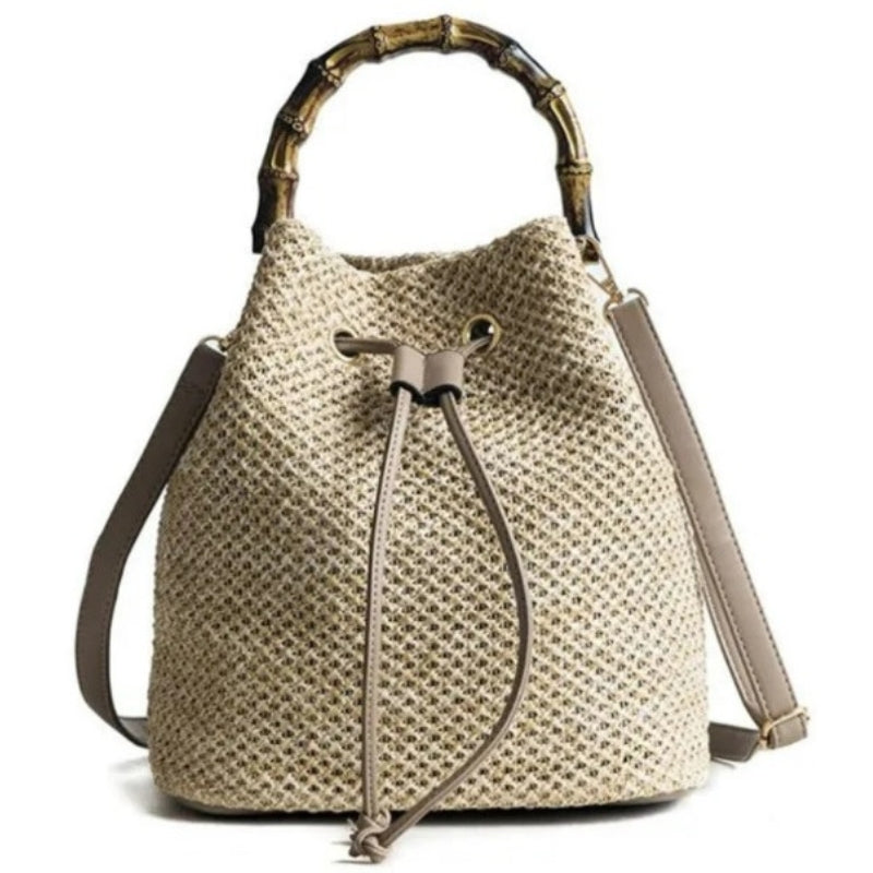 Sac seau en paille